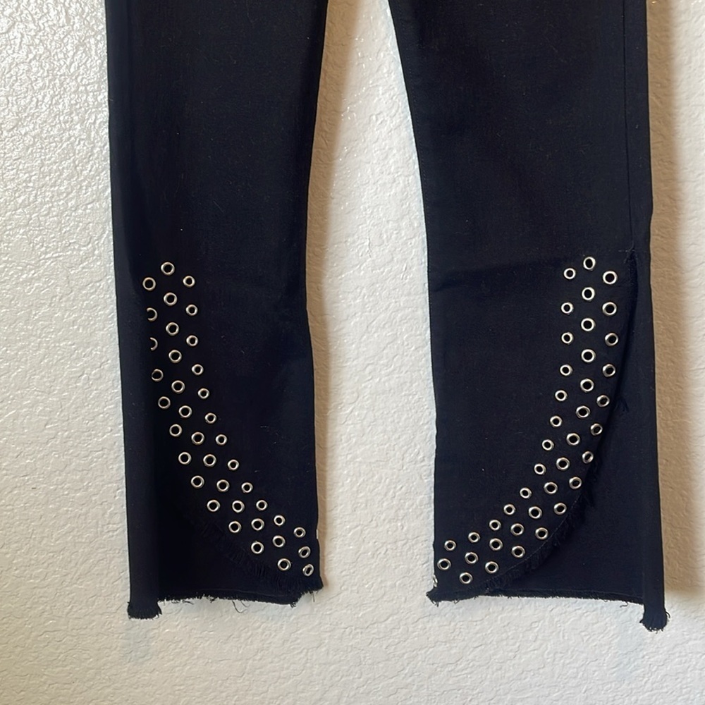 MISA Los Angeles The Super Star Crop Flare Jeans Black - Picture 8 of 10